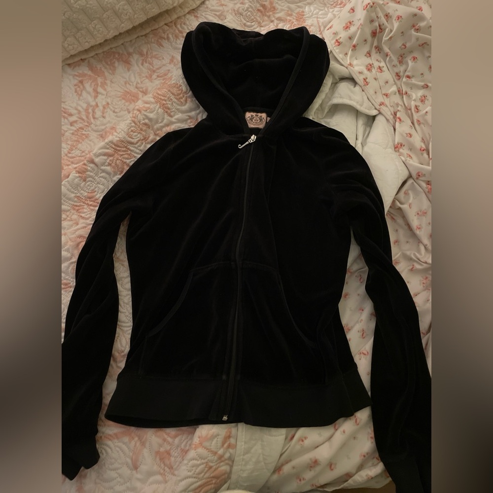 Juicy Couture Black Velvet Hoodie